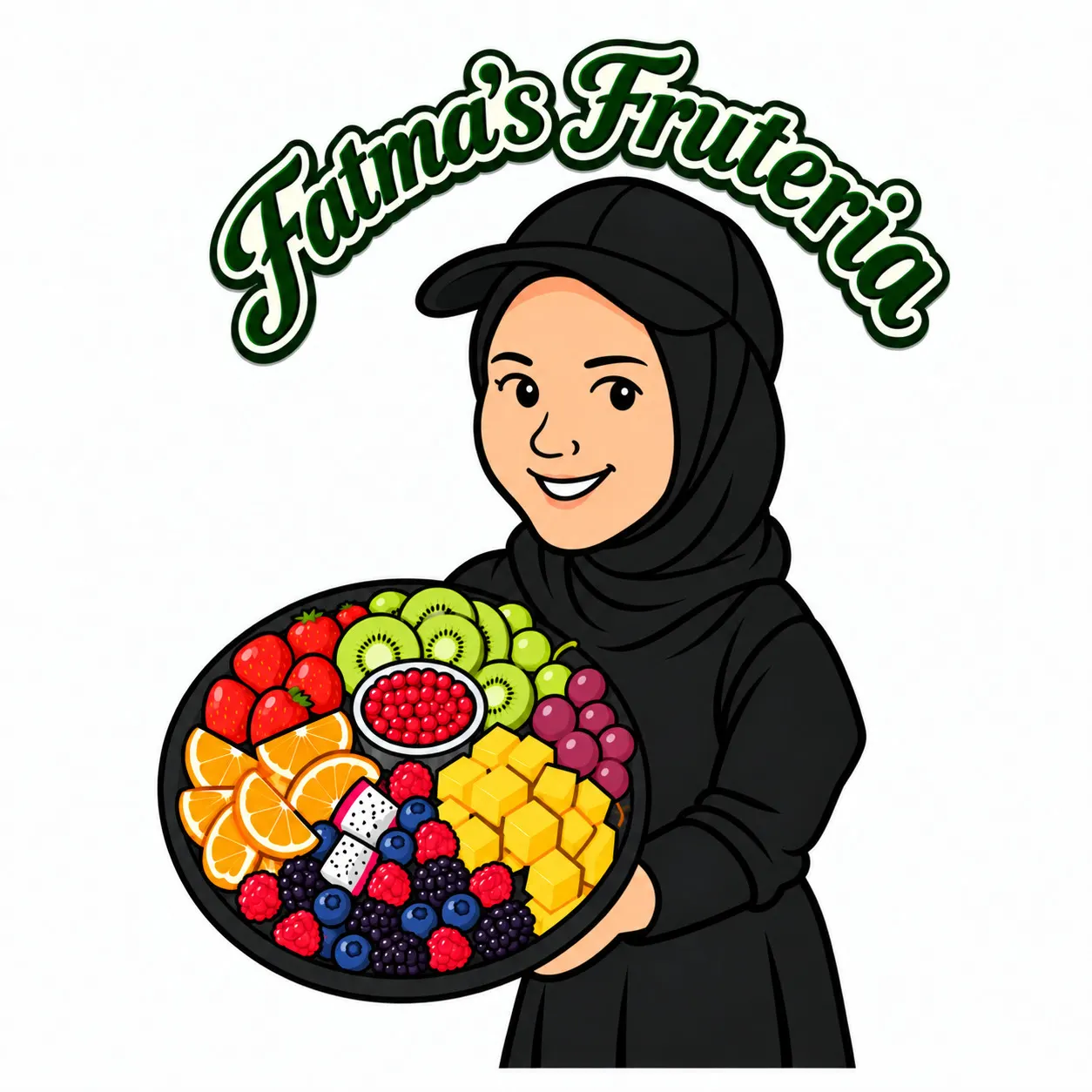 Fatma’s Fruteria cartoon logo