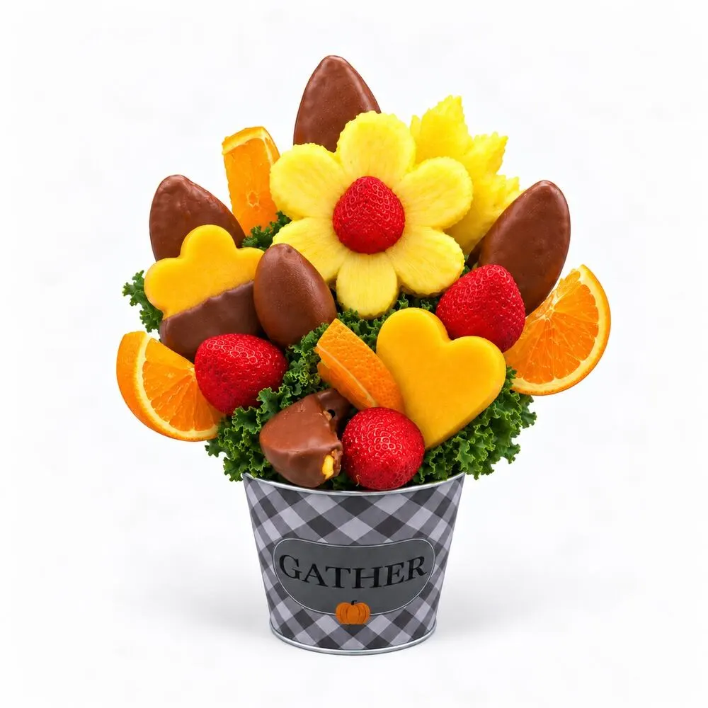 Flowers & Garden Fruit Bouquet