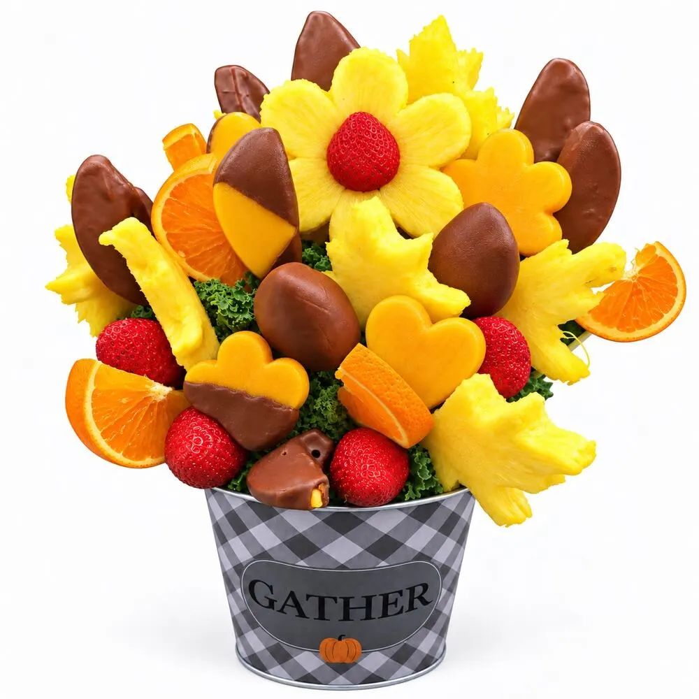 Flowers & Garden Fruit Bouquet