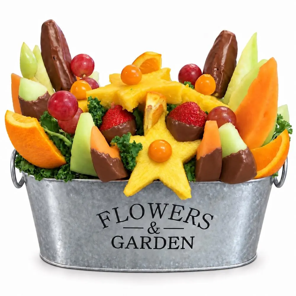 Flowers & Garden Fruit Bouquet — Large