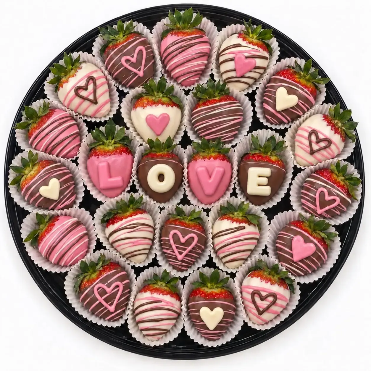 Pink Valentine Chocolate Strawberries
