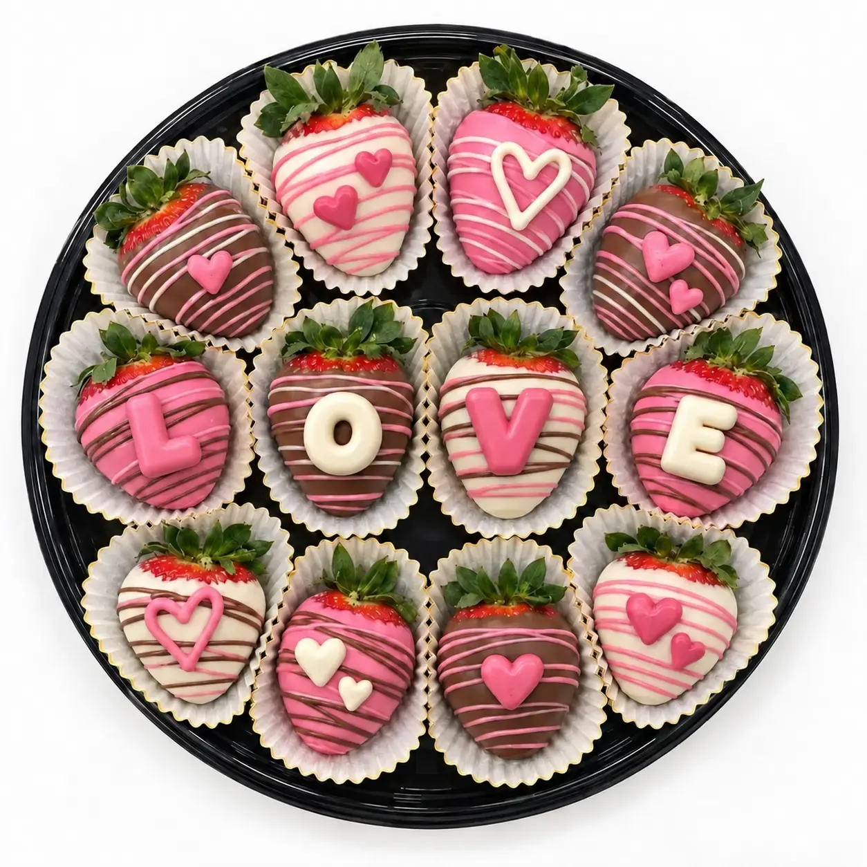 Pink Valentine Chocolate Strawberries