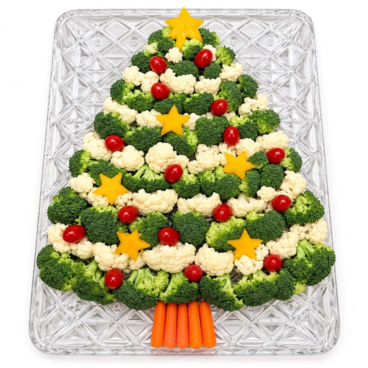 Christmas Tree Vegetable Platter — Large